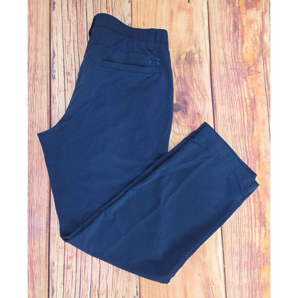 Under Armour Mens Navy Blue Chino Pants 34x30 Polyester/Nylon Blend - Picture 3 of 8